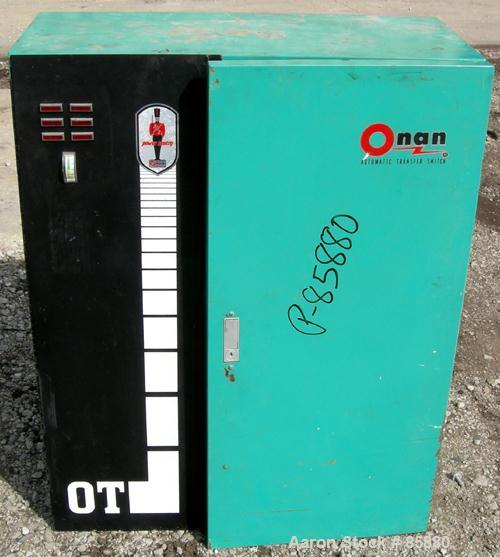 Used Onan 60 KW Natural Gas Generator Set, Model 60 OEN-15/30100D, 3/60/277/480 Volt, 1800 RPM (can be wired 1/120/240 Volt). Mounted on a carbon steel frame. 1716 hours.