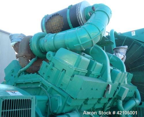 Used Cummins Onan 750 kW Standby Diesel Genset, Model 750DFJA. Cummins model KTA38-G1 engine rated 1135 HP @ 1800 RPM. Engine SN-33124087. 3/60/277/480V, 2500 Amp main-line circuit breaker. Block hea...