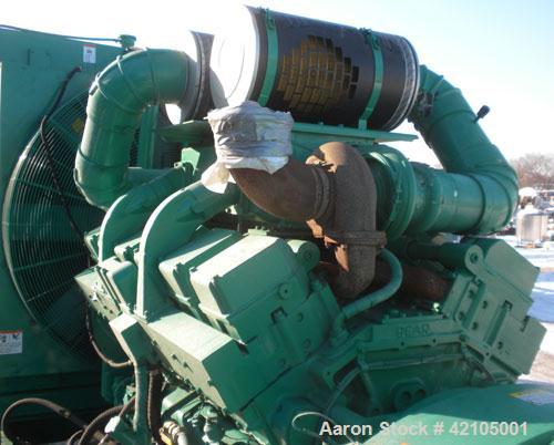 Used Cummins Onan 750 kW Standby Diesel Genset, Model 750DFJA. Cummins model KTA38-G1 engine rated 1135 HP @ 1800 RPM. Engine SN-33124087. 3/60/277/480V, 2500 Amp main-line circuit breaker. Block hea...