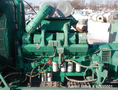 Used Cummins Onan 750 kW Standby Diesel Genset, Model 750DFJA. Cummins model KTA38-G1 engine rated 1135 HP @ 1800 RPM. Engine SN-33124087. 3/60/277/480V, 2500 Amp main-line circuit breaker. Block hea...