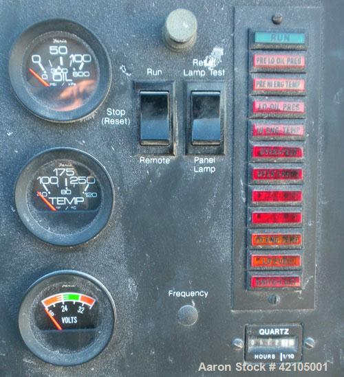 Used Cummins Onan 750 kW Standby Diesel Genset, Model 750DFJA. Cummins model KTA38-G1 engine rated 1135 HP @ 1800 RPM. Engine SN-33124087. 3/60/277/480V, 2500 Amp main-line circuit breaker. Block hea...