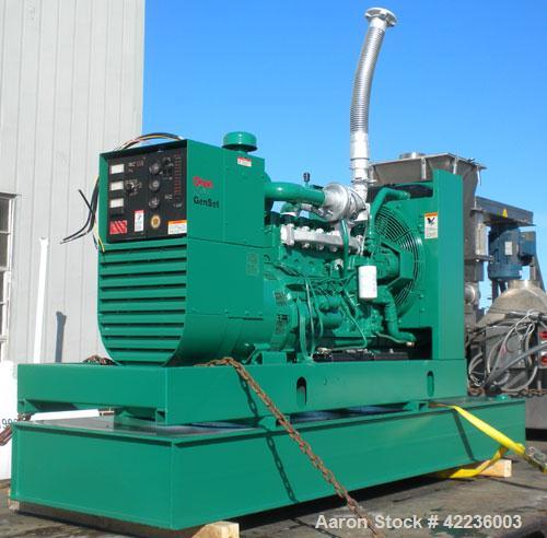 Used- Cummins / Onan 80 kW standby diesel generator set, rated 58kW as single phase. Set model number 80DGDAL30481M, SN-A890...