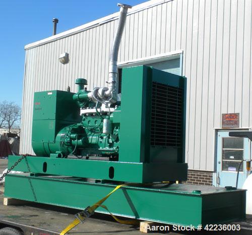Used Cummins / Onan 80 kW standby diesel generator set, rated 58kW as single phase. Set model number 80DGDAL30481M, SN-A890201023,Cummins enginemodel 3597 SN-44324308 rated 135HP @ 1800RPM. gen 1/60/...