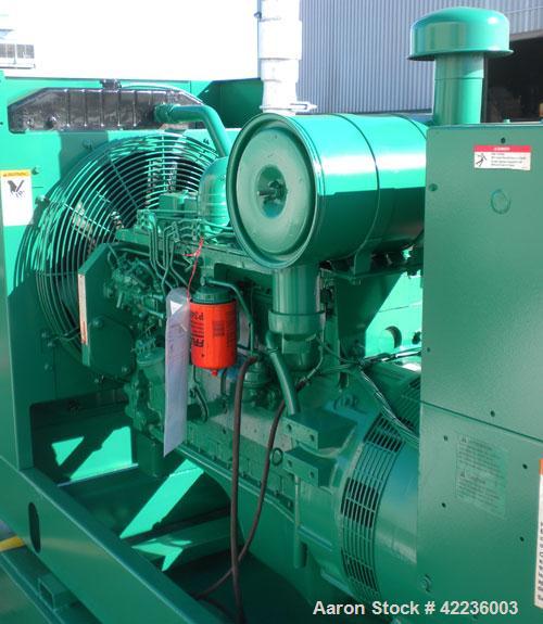 Used Cummins / Onan 80 kW standby diesel generator set, rated 58kW as single phase. Set model number 80DGDAL30481M, SN-A890201023,Cummins enginemodel 3597 SN-44324308 rated 135HP @ 1800RPM. gen 1/60/...