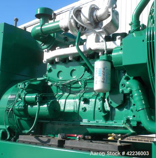 Used Cummins / Onan 80 kW standby diesel generator set, rated 58kW as single phase. Set model number 80DGDAL30481M, SN-A890201023,Cummins enginemodel 3597 SN-44324308 rated 135HP @ 1800RPM. gen 1/60/...