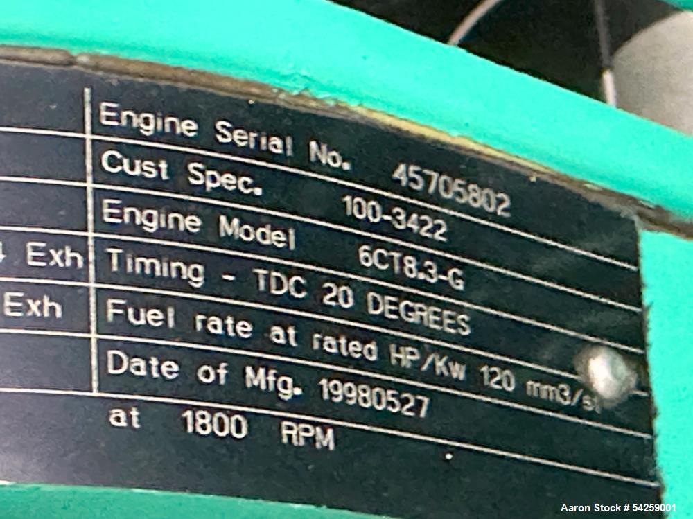 For Sale: 125 kW Cummins Diesel Generator w/ Enclosure – 889 Hours