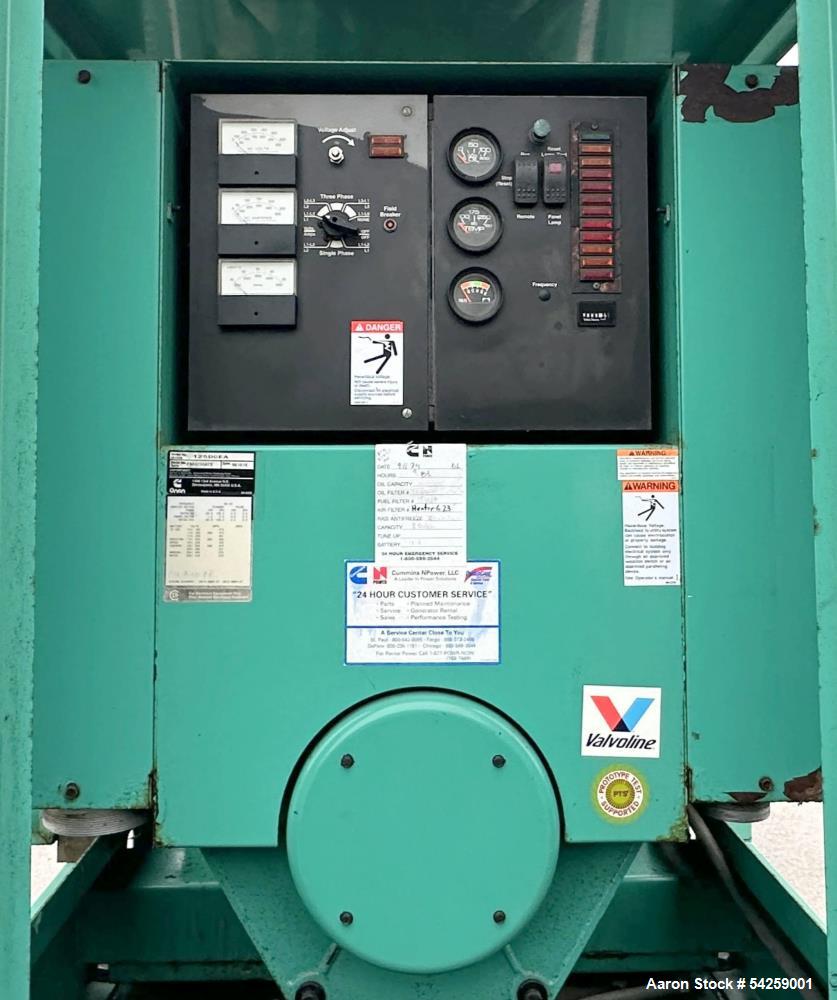 For Sale: 125 kW Cummins Diesel Generator w/ Enclosure – 889 Hours