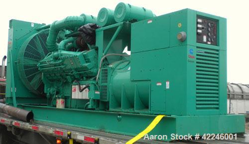 Used Cummins/Onan 1500 kW Standby Diesel Generator Set, model1500DFMB, serial #G920477218. Cummins model KTTA50-G2 engine rated 2220 hp @ 1800 rpm. 3/60/277/480V. Block heaters. 2000 amp circuit brea...