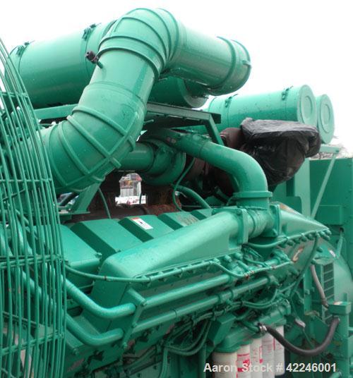 Used Cummins/Onan 1500 kW Standby Diesel Generator Set, model1500DFMB, serial #G920477218. Cummins model KTTA50-G2 engine rated 2220 hp @ 1800 rpm. 3/60/277/480V. Block heaters. 2000 amp circuit brea...