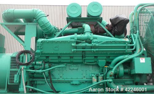 Used Cummins/Onan 1500 kW Standby Diesel Generator Set, model1500DFMB, serial #G920477218. Cummins model KTTA50-G2 engine rated 2220 hp @ 1800 rpm. 3/60/277/480V. Block heaters. 2000 amp circuit brea...