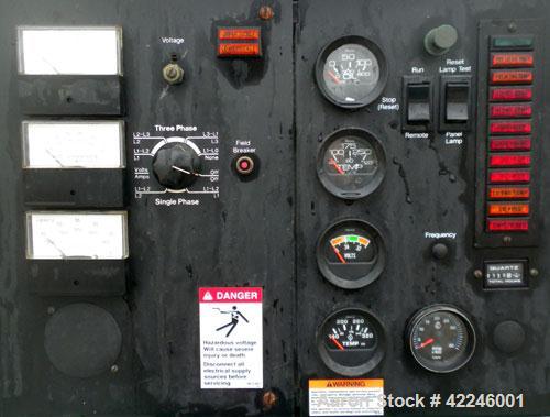 Used Cummins/Onan 1500 kW Standby Diesel Generator Set, model1500DFMB, serial #G920477218. Cummins model KTTA50-G2 engine rated 2220 hp @ 1800 rpm. 3/60/277/480V. Block heaters. 2000 amp circuit brea...
