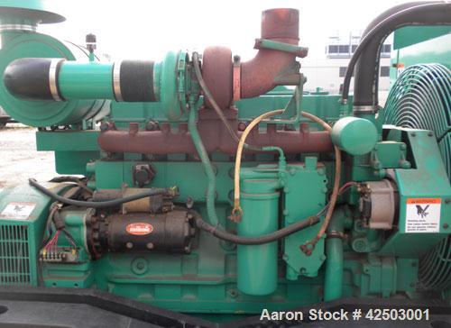 Used Cummins / Onan 175 KW standby / 160 KW prime diesel generator set, model DGFB, serial #A960596178. Cummins 6CTA8.3-G2 engine, serial #45291041, rated 277 hp @ 1800 rpm, turbocharged and aftercoo...