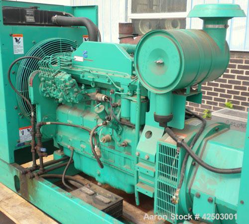Used Cummins / Onan 175 KW standby / 160 KW prime diesel generator set, model DGFB, serial #A960596178. Cummins 6CTA8.3-G2 engine, serial #45291041, rated 277 hp @ 1800 rpm, turbocharged and aftercoo...
