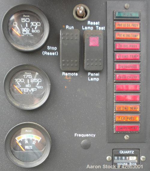Used Cummins / Onan 175 KW standby / 160 KW prime diesel generator set, model DGFB, serial #A960596178. Cummins 6CTA8.3-G2 engine, serial #45291041, rated 277 hp @ 1800 rpm, turbocharged and aftercoo...