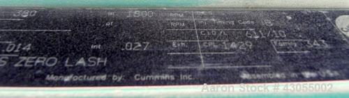 Used Cummins 230 kW standby (210 kW prime) diesel generator set, model DFAB-5563454, serial #G020390034. Cummins LTA10-G1 rated 380 hp @ 1800 rpm, serial #35062709. 3/60/277-480V with PMG. (3) Circui...
