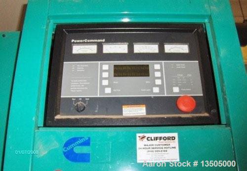 Used Onan model DFCB-4477833 generator, 375 kW, Cummins N.T.A. 855-62-855 CID diesel engine withi fuel tank below engine, transfer switch.