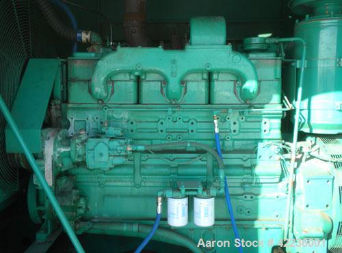 Used Cummins / Onan 250kW standby diesel generator set. Generator set model 250DFM L28920N, SN-E890238107. Cummins NT-855-G3 engine, SN-30318190, rated 390 HP @ 1800 RPM. Generator 3/60/277/480V mode...