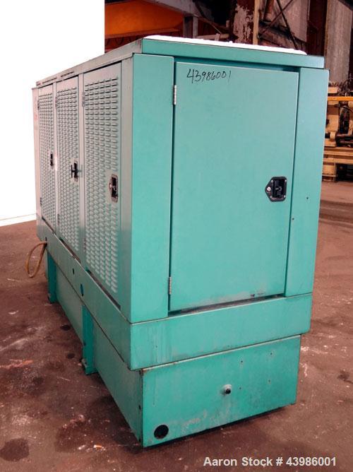 Used Cummins / Onan 80 KW standby (72kW prime) diesel generator set. Model DGDA SN-I990988710. Cummins 6BT5.9-G6 engine rated 166 HP @ 1800 RPM SN-45892032. 3/60/277/480V. 300 Amp main-line circuit b...