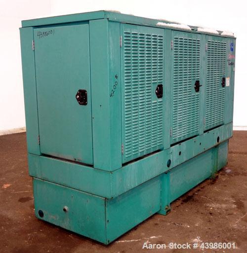 Used Cummins / Onan 80 KW standby (72kW prime) diesel generator set. Model DGDA SN-I990988710. Cummins 6BT5.9-G6 engine rated 166 HP @ 1800 RPM SN-45892032. 3/60/277/480V. 300 Amp main-line circuit b...
