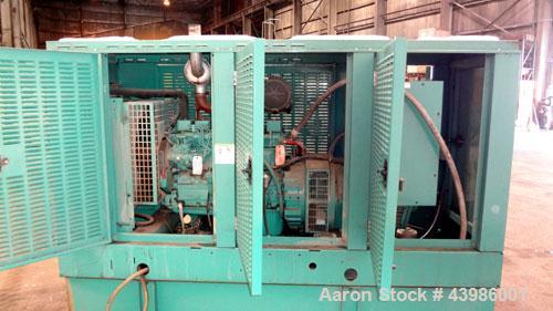 Used Cummins / Onan 80 KW standby (72kW prime) diesel generator set. Model DGDA SN-I990988710. Cummins 6BT5.9-G6 engine rated 166 HP @ 1800 RPM SN-45892032. 3/60/277/480V. 300 Amp main-line circuit b...