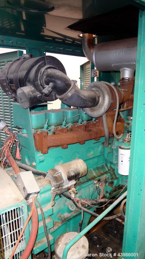 Used Cummins / Onan 80 KW standby (72kW prime) diesel generator set. Model DGDA SN-I990988710. Cummins 6BT5.9-G6 engine rated 166 HP @ 1800 RPM SN-45892032. 3/60/277/480V. 300 Amp main-line circuit b...