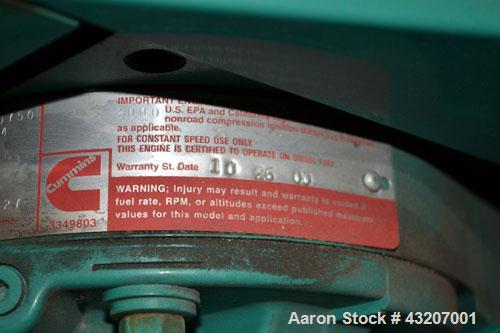 Used Cummins / Onan 300kW diesel generator set. Cummins model DQBA-4484487. Cummins N14-G2 smart power engine rated 535 hp @ 1800 RPM, SN-12017339. 3/60/277-480V, 12-lead reconnectable. PowerCommand ...
