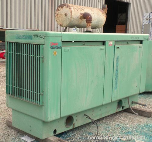 Used Onan 50kW Standby Diesel Generator Set. Model 50.ODL6B-15R26699, Serial# C850754200. 3/60/277/480V also rated 120/240 single phase. 90 Amp main-line circuit breaker. Battery charger. Weather enc...