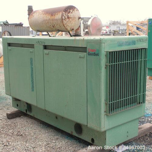 Used Onan 50kW Standby Diesel Generator Set. Model 50.ODL6B-15R26699, Serial# C850754200. 3/60/277/480V also rated 120/240 single phase. 90 Amp main-line circuit breaker. Battery charger. Weather enc...
