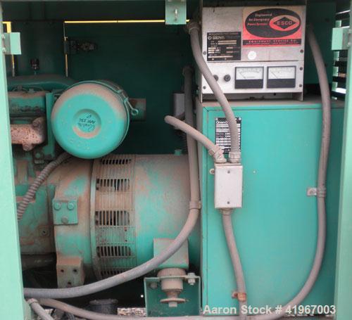 Used Onan 50kW Standby Diesel Generator Set. Model 50.ODL6B-15R26699, Serial# C850754200. 3/60/277/480V also rated 120/240 single phase. 90 Amp main-line circuit breaker. Battery charger. Weather enc...