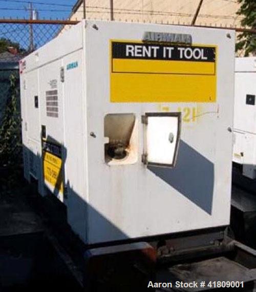 Used MMD Equipment PowerPro 65 Airman mobile generator, standby rated 53.6kW / 67 kVA, prime rated 50 kW / 63 kVA, model SDG65S, SN- 1476A60099. Isuzu EE-4BG1T diesel engine, 77.7HP @ 1800 RPM. 3/60/...