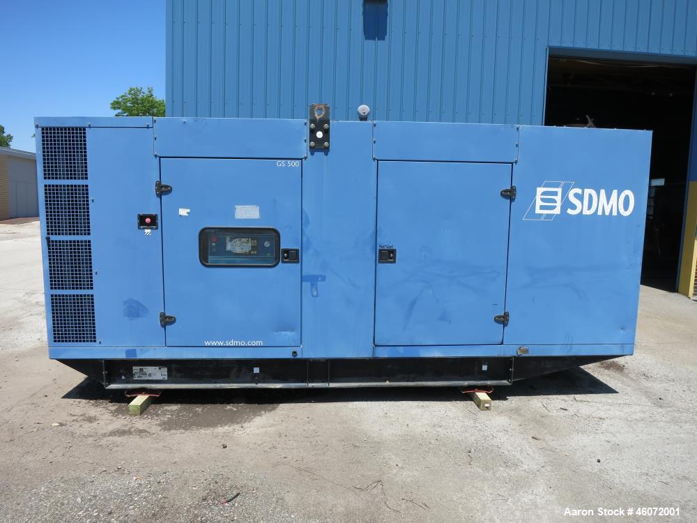 Used- SDMO / Volvo 500 kW diesel generator. Volvo TAD163IGE engine.