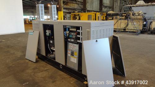 Used Siemens 150 kW Natural Gas Generator, Model T15068KNSY, SN-6065578. 3//60/277/480V. Generac WSG1068 engine 2010 EPA certified. 250 Amp main-line circuit breaker. Sound attenuated enclosure. 10 h...