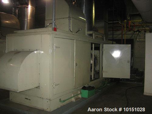 Used Solar Saturn 800 kW continuous / 900 kW standby gas turbine generator set, model GC1-SB-MA. Marathon Electric Magna One generator, model 682-FDR-8164-AA, 3/60/2400/4160V. Sound enclosure.