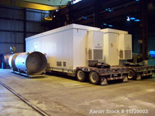 Used 5200 kW Solar Taurus 60 mobile mounted gas turbine generating unit. 3/60/13.8 kv. Primary fuel natural gas. Equipped with starting systems, controls, switchgear systems, air filter and exhaust s...
