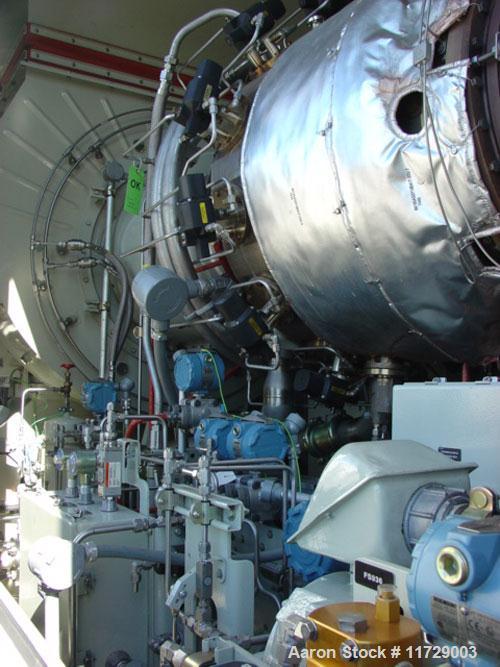 Used 5200 kW Solar Taurus 60 mobile mounted gas turbine generating unit. 3/60/13.8 kv. Primary fuel natural gas. Equipped with starting systems, controls, switchgear systems, air filter and exhaust s...
