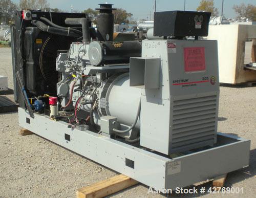 Used Detroit Diesel / Spectrum 205 kW diesel generator set, model 200DSE, SN-661638. Detroit Diesel Series 40, 4-cycle Turbocharged and air-to air charge cooled, International engine family DTA 530E ...