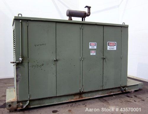 Used Stewart & Stevenson / Waukesha 80kW continuous natural gas generator set. Waukesha model F11G natural gas engine rated 114HP @ 1800 RPM SN-5350202. 3/60/277-480V. Weather enclosure. Engine yr 19...
