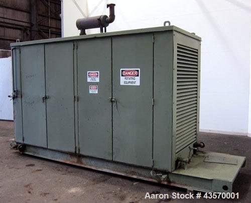 Used Stewart & Stevenson / Waukesha 80kW continuous natural gas generator set. Waukesha model F11G natural gas engine rated 114HP @ 1800 RPM SN-5350202. 3/60/277-480V. Weather enclosure. Engine yr 19...