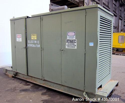 Used Stewart & Stevenson / Waukesha 80kW continuous natural gas generator set. Waukesha model F11G natural gas engine rated 114HP @ 1800 RPM SN-5350202. 3/60/277-480V. Weather enclosure. Engine yr 19...