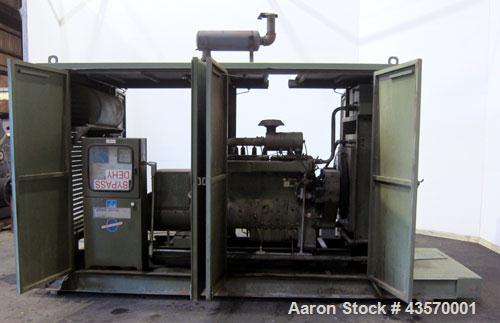 Used Stewart & Stevenson / Waukesha 80kW continuous natural gas generator set. Waukesha model F11G natural gas engine rated 114HP @ 1800 RPM SN-5350202. 3/60/277-480V. Weather enclosure. Engine yr 19...