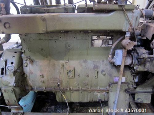 Used Stewart & Stevenson / Waukesha 80kW continuous natural gas generator set. Waukesha model F11G natural gas engine rated 114HP @ 1800 RPM SN-5350202. 3/60/277-480V. Weather enclosure. Engine yr 19...