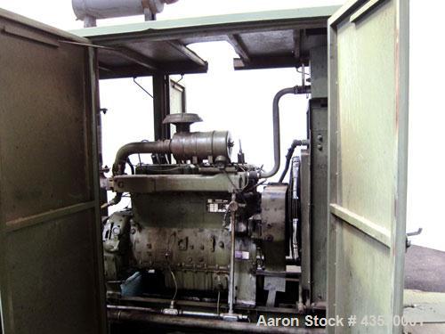 Used Stewart & Stevenson / Waukesha 80kW continuous natural gas generator set. Waukesha model F11G natural gas engine rated 114HP @ 1800 RPM SN-5350202. 3/60/277-480V. Weather enclosure. Engine yr 19...