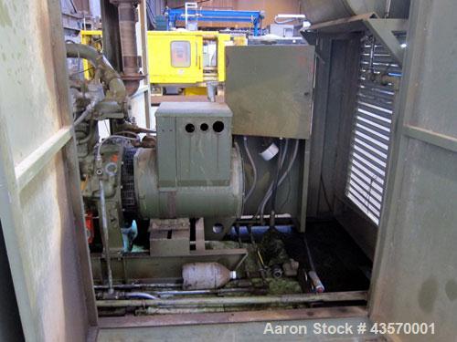 Used Stewart & Stevenson / Waukesha 80kW continuous natural gas generator set. Waukesha model F11G natural gas engine rated 114HP @ 1800 RPM SN-5350202. 3/60/277-480V. Weather enclosure. Engine yr 19...