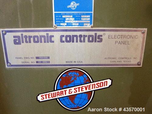 Used Stewart & Stevenson / Waukesha 80kW continuous natural gas generator set. Waukesha model F11G natural gas engine rated 114HP @ 1800 RPM SN-5350202. 3/60/277-480V. Weather enclosure. Engine yr 19...