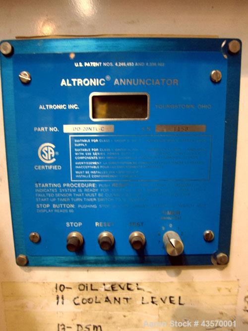 Used Stewart & Stevenson / Waukesha 80kW continuous natural gas generator set. Waukesha model F11G natural gas engine rated 114HP @ 1800 RPM SN-5350202. 3/60/277-480V. Weather enclosure. Engine yr 19...