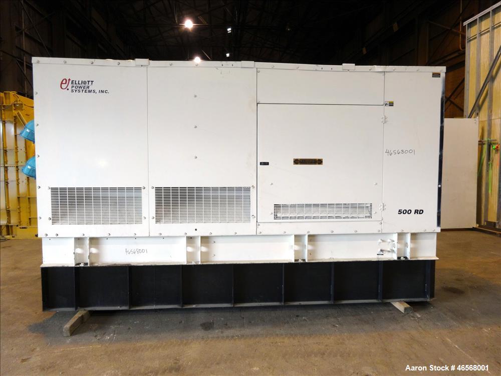 Used Elliott / Volvo 500kW Standby Diesel Generator Set, Volvo TAD1631GE Engine