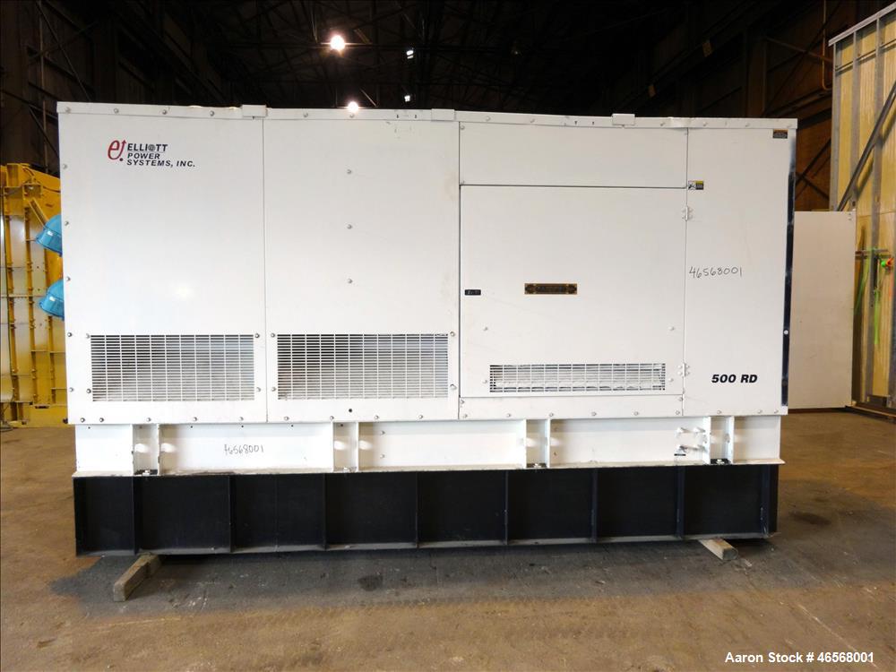 Used- Elliott / Volvo 500kW Standby Diesel Generator Set, Volvo TAD1631GE Engine