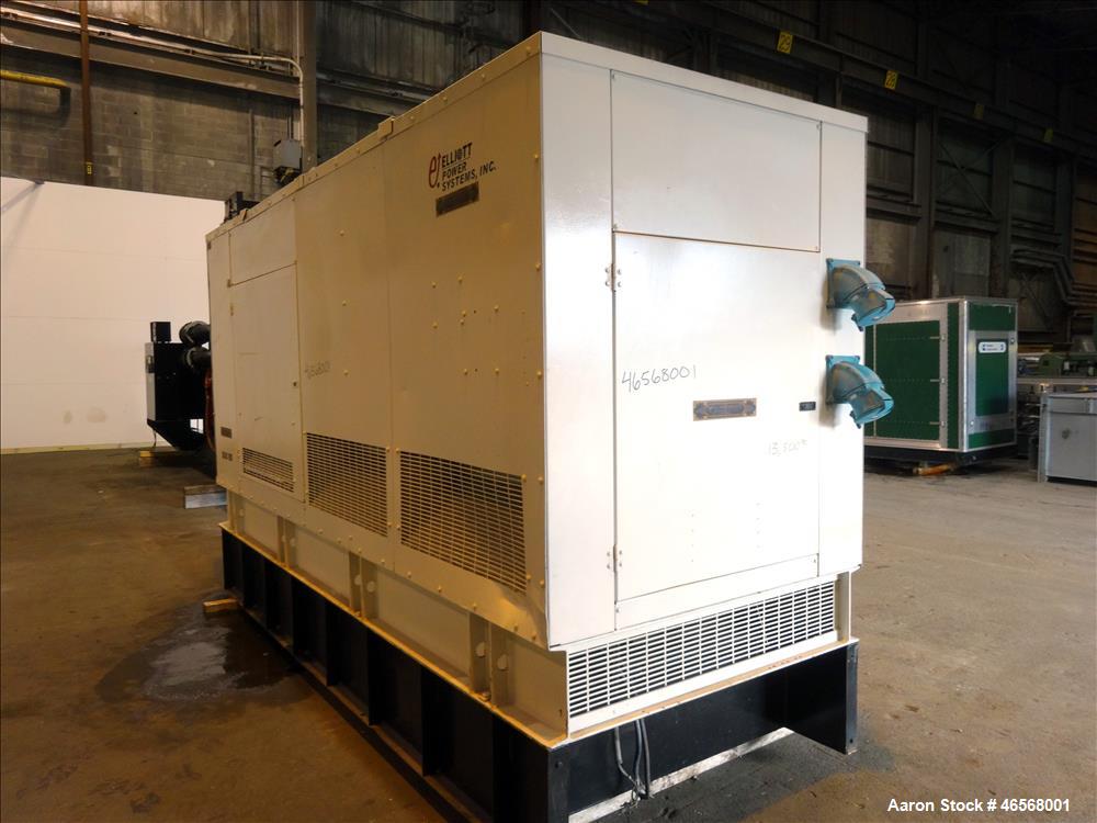 Used Elliott / Volvo 500kW Standby Diesel Generator Set, Volvo TAD1631GE Engine