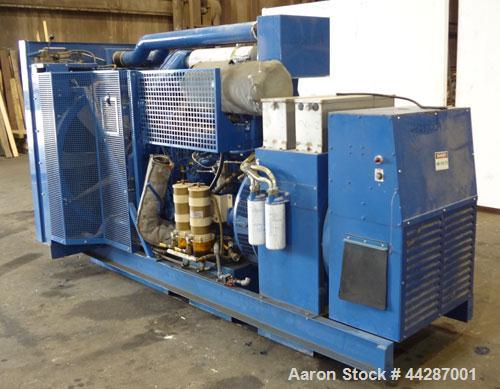 Used 300 kW Volvo Penta Diesel Generator Set, Model TID121LG, SN-1101026556, 3/60/480V. PMG - Permanent Magnet Generator. 600 Amp main-line circuit breaker. 9 hrs. Year 1990. Unit does not run, needs...