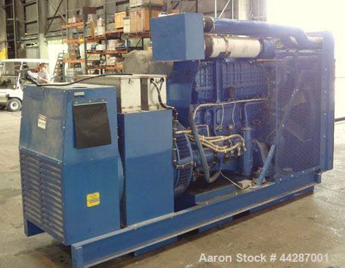Used 300 kW Volvo Penta Diesel Generator Set, Model TID121LG, SN-1101026556, 3/60/480V. PMG - Permanent Magnet Generator. 600 Amp main-line circuit breaker. 9 hrs. Year 1990. Unit does not run, needs...